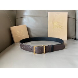 Burberry New Calf Gold Pin Buckle 34mm Belts Brown