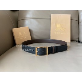Burberry New Calf Gold Pin Buckle 34mm Belts Brown