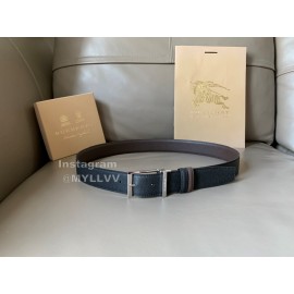 Burberry New Calf Silver Pin Buckle 34mm Belts Brown