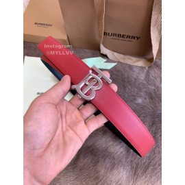 Burberry Fashion Calf Silver Buckle 35mm Belts For Women Red