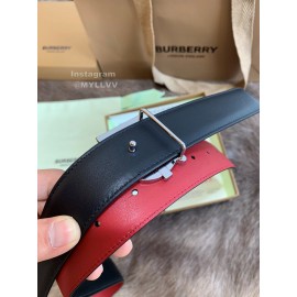 Burberry Fashion Calf Silver Buckle 35mm Belts For Women Red