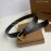 Burberry Letter Printed Black Cowhide Gold Pin Buckle 35mm Belt