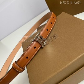 Burberry Fashion Cowhide Silver B Buckle 20mm Belt