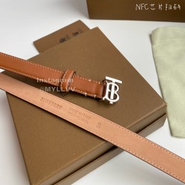 Burberry Fashion Cowhide Silver B Buckle 20mm Belt