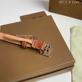 Burberry Fashion Cowhide Silver B Buckle 20mm Belt