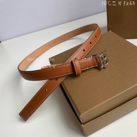 Burberry Fashion Cowhide Silver B Buckle 20mm Belt