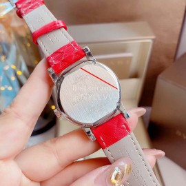 Burberry 34mm Dial Quartz Watch For Women Red