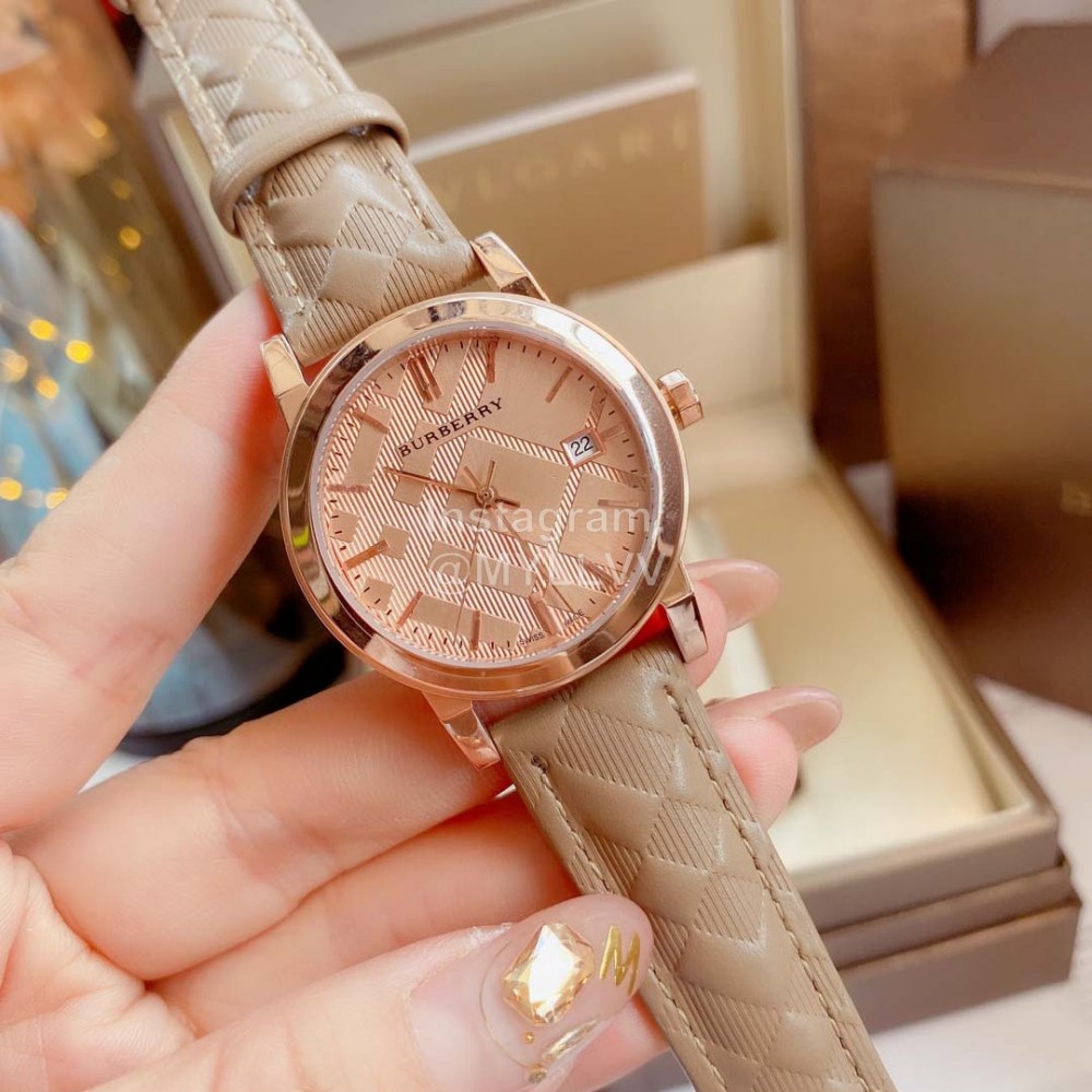 Burberry 34mm Dial Quartz Watch For Women Brown