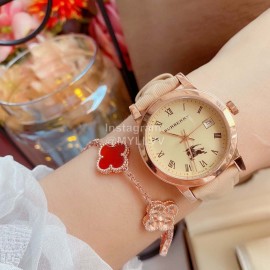 Burberry 34mm Dial Quartz Watch For Women Beige