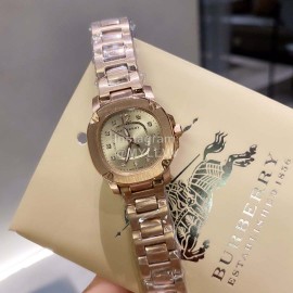 Burberry 34mm Dial Diamond Quartz Watch For Women Gold