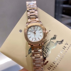 Burberry 34mm Dial Diamond Quartz Watch For Women Gold
