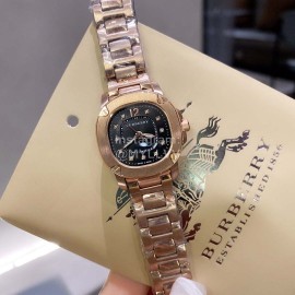 Burberry 34mm Dial Diamond Quartz Watch For Women Gold