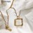 Burberry Fashion Watch Necklace Gold