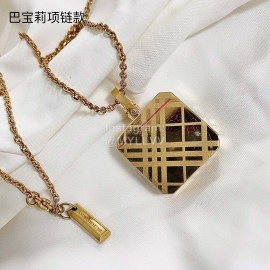 Burberry Fashion Watch Necklace Gold