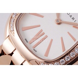 Bvlgari Serpenti Seduttori 30m Waterproof Diamond Watch Rose Gold