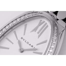 Bvlgari Serpenti Seduttori 30m Waterproof Diamond Watch Silver
