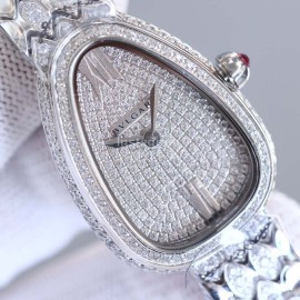 Bvlgari Serpenti Seduttori Diamond Watch For Women Silver