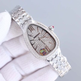 Bvlgari Serpenti Seduttori Diamond Watch For Women Silver
