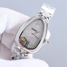 Bvlgari Serpenti Seduttori Diamond Watch For Women Silver