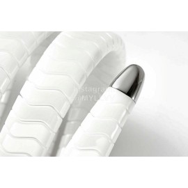 Bvlgari Diamond Serpenti Tubogas Ceramic Watch For Women White