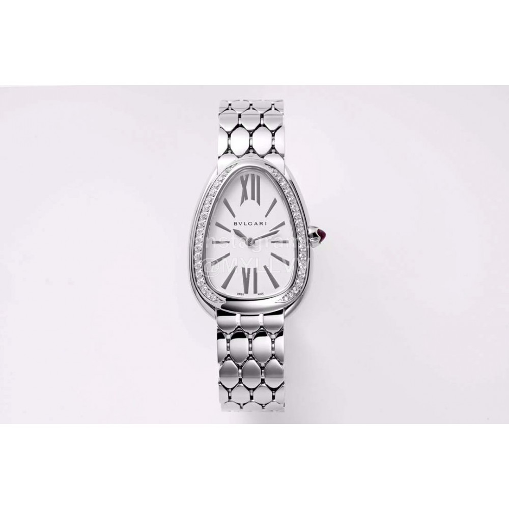 Bvlgari Serpenti Seduttori Waterproof Diamond Watch Silver