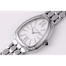 Bvlgari Serpenti Seduttori Waterproof Diamond Watch Silver