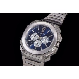 Bvlgari Otco Finissimo Multifunctional Six Needle Quartz Watch Navy