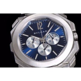 Bvlgari Otco Finissimo Multifunctional Six Needle Quartz Watch Navy