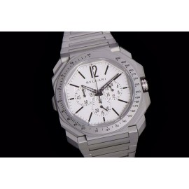 Bvlgari Otco Finissimo Multifunctional Six Needle Quartz Watch White