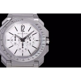 Bvlgari Otco Finissimo Multifunctional Six Needle Quartz Watch White