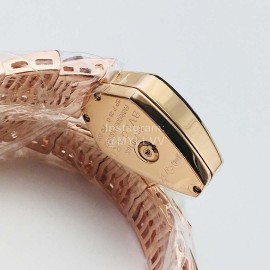 Bvlgari An Factory Diamond Quartz Watch For Women Rose Gold