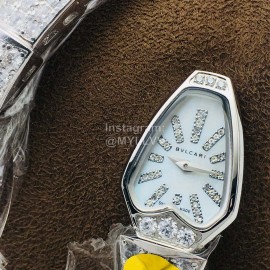 Bvlgari An Factory Diamond Quartz Watch For Women Silver