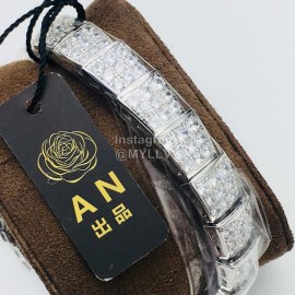 Bvlgari An Factory Diamond Quartz Watch For Women Silver