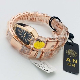 Bvlgari An Factory Fashion Diamond Quartz Watch For Women Rose Gold