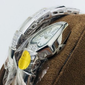 Bvlgari An Factory Fashion Diamond Quartz Watch For Women Silver