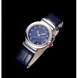 Bvlgari An Factory 28mm Dial Watch For Women Blue