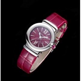 Bvlgari An Factory 28mm Dial Watch For Women Wine Red