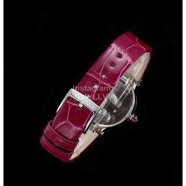 Bvlgari An Factory 28mm Dial Watch For Women Wine Red