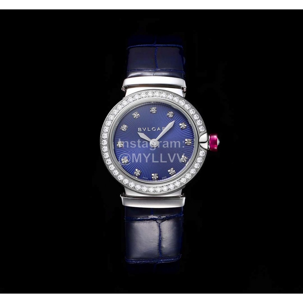 Bvlgari An Factory Fashion 28mm Dial Watch For Women Blue