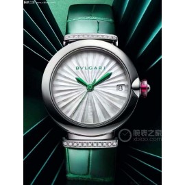 Bvlgari Lvcea Sapphire Crystal Diamond Watch Green