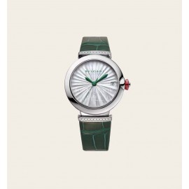 Bvlgari Lvcea Sapphire Crystal Diamond Watch Green