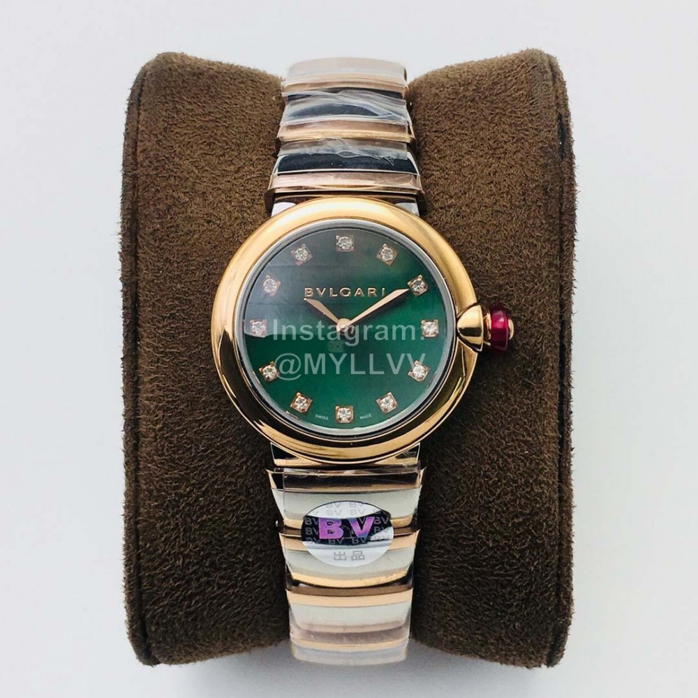 Bvlgari Bv Factory 33mm Green Dial Watch For Women