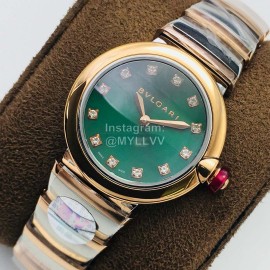 Bvlgari Bv Factory 33mm Green Dial Watch For Women