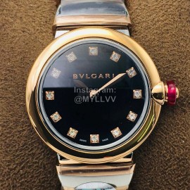 Bvlgari Bv Factory 33mm Black Dial Watch For Women