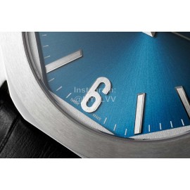 Bvlgari Octo Roma 41mm Dial Leather Strap Watch For Men Blue