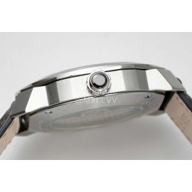 Bvlgari Octo Roma 41mm Dial Leather Strap Watch For Men Blue