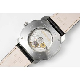 Bvlgari Octo Roma 41mm Dial Leather Strap Watch For Men Blue