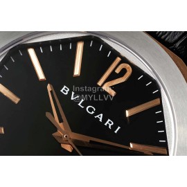Bvlgari Octo Roma 41mm Dial Leather Strap Watch For Men Black