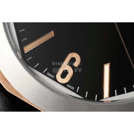 Bvlgari Octo Roma 41mm Dial Leather Strap Watch For Men Black