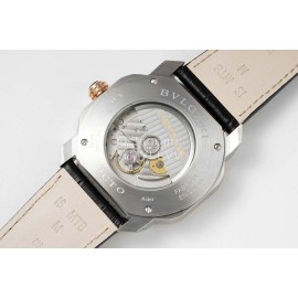 Bvlgari Octo Roma 41mm Dial Leather Strap Watch For Men Black
